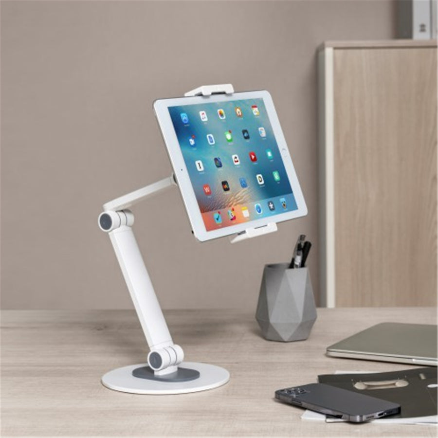 KONIC Universal Tabletop Study/Live Stream Tablet Stand - Height & Angle Adjustable - Compatible with most 4.7"-12.9" Apple iPad and Samsung Galaxy Tablet - Weight  Capacity 1kg