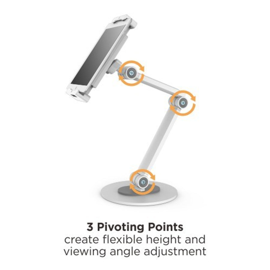 KONIC Universal Tabletop Study/Live Stream Tablet Stand - Height & Angle Adjustable - Compatible with most 4.7"-12.9" Apple iPad and Samsung Galaxy Tablet - Weight  Capacity 1kg