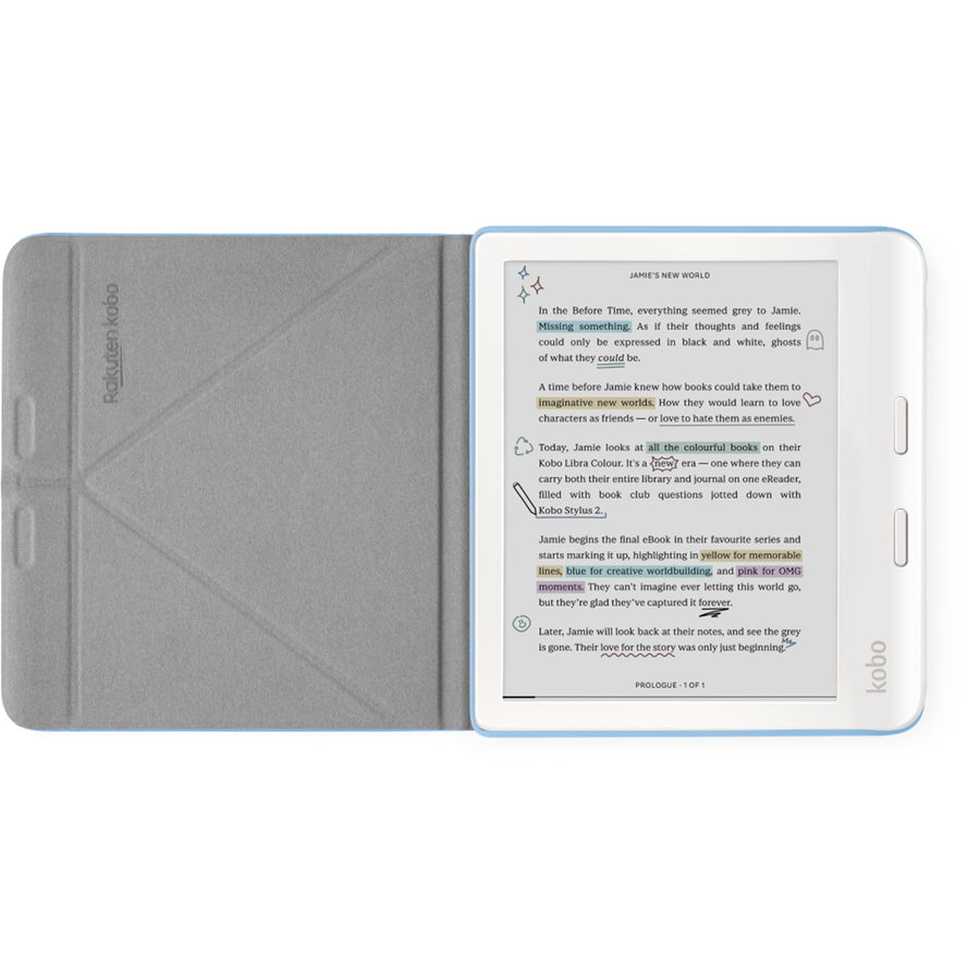 N428-AC-BL-E-PU - KOBO LIBRA COLOUR DUSK BLUE SLEEPCOVER