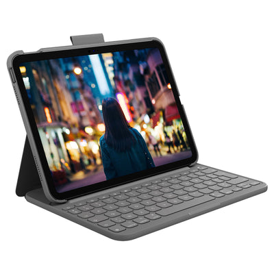 Logitech Slim Folio Keyboard Case for iPad 10.9" (10th Gen & A16) - Grey