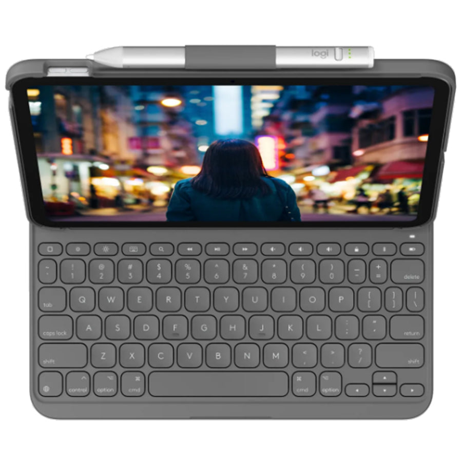 Logitech Slim Folio Keyboard Case for iPad 10.9" (10th Gen & A16) - Grey