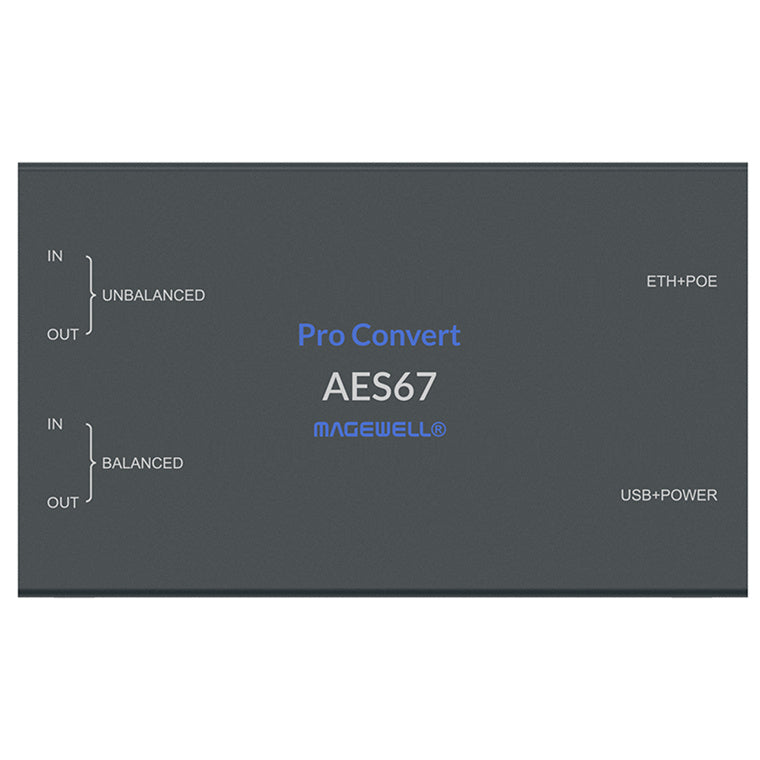 Magewell MG-64240 - Pro Convert AES67 - Bi-Directional AES67 Audio Encoder/Decoder with Analog Stereo Input/Output