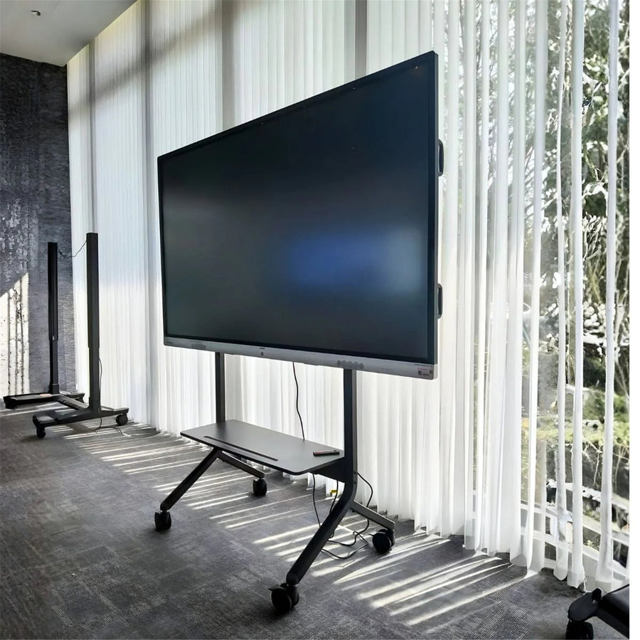 North Bayou NB-P150 - Electric Lift TV Cart - 65"-90" with AV Shelf