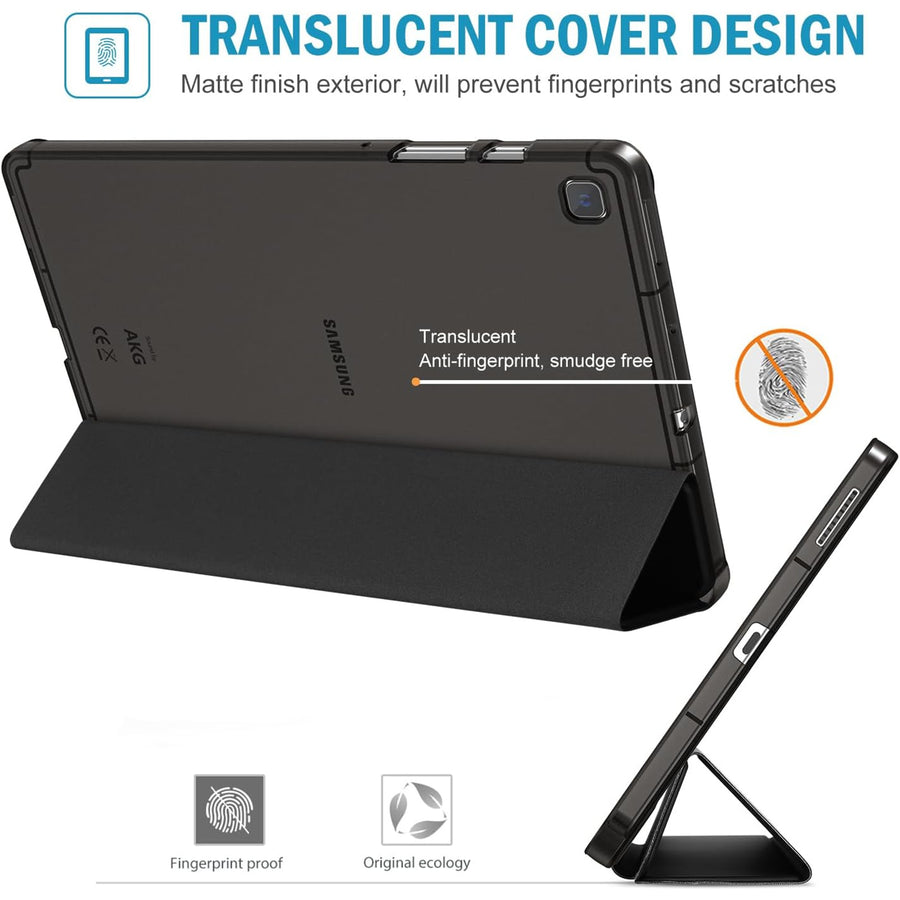 NICE - ( Black ) Slim Light Cover Stand Hard Shell Folio Case for Galaxy Tab S6 lite ( 2024 Model - SM-P62X ) with Pen Holder