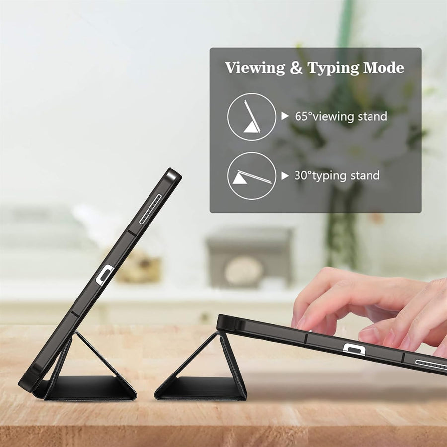 NICE - ( Black ) Slim Light Cover Stand Hard Shell Folio Case for Galaxy Tab S6 lite ( 2024 Model - SM-P62X ) with Pen Holder