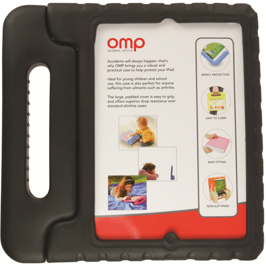 OMP Tablet-Hüllen & Zubehör M8255K – OMP Stoßfeste und Anti-Fall Tablet-Hülle für iPad Air 1/2, iPad 2017/18 Schwarz