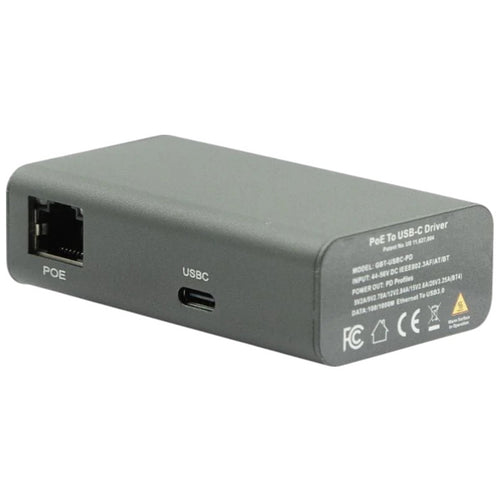 POE Texas PT-GBT-USBC-PD-USBC Gigabit PoE++ (802.3bt) to USB-C Power + Data Delivery with 65 Watt Output with USB-C cable