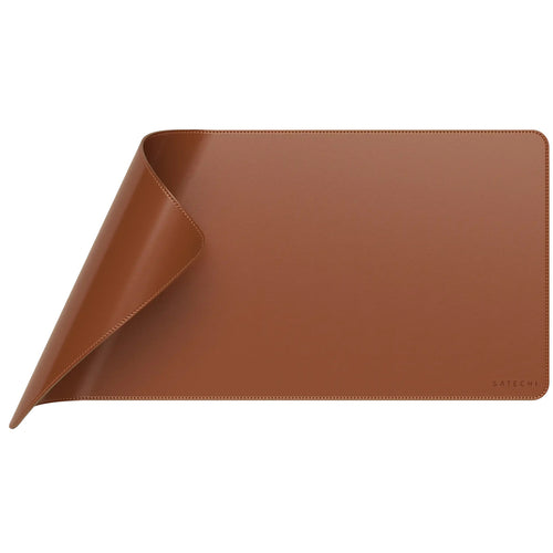 SATECHI Vegan-Leather Premium Desk Mat - Brown