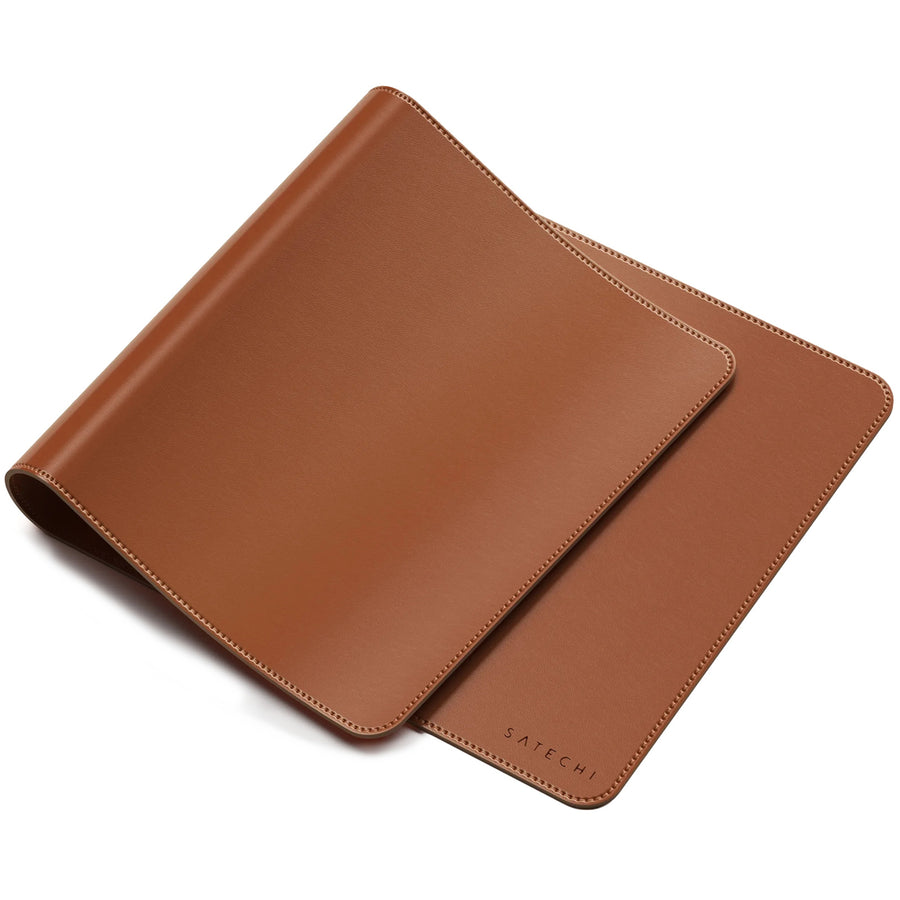 SATECHI Vegan-Leather Premium Desk Mat - Brown