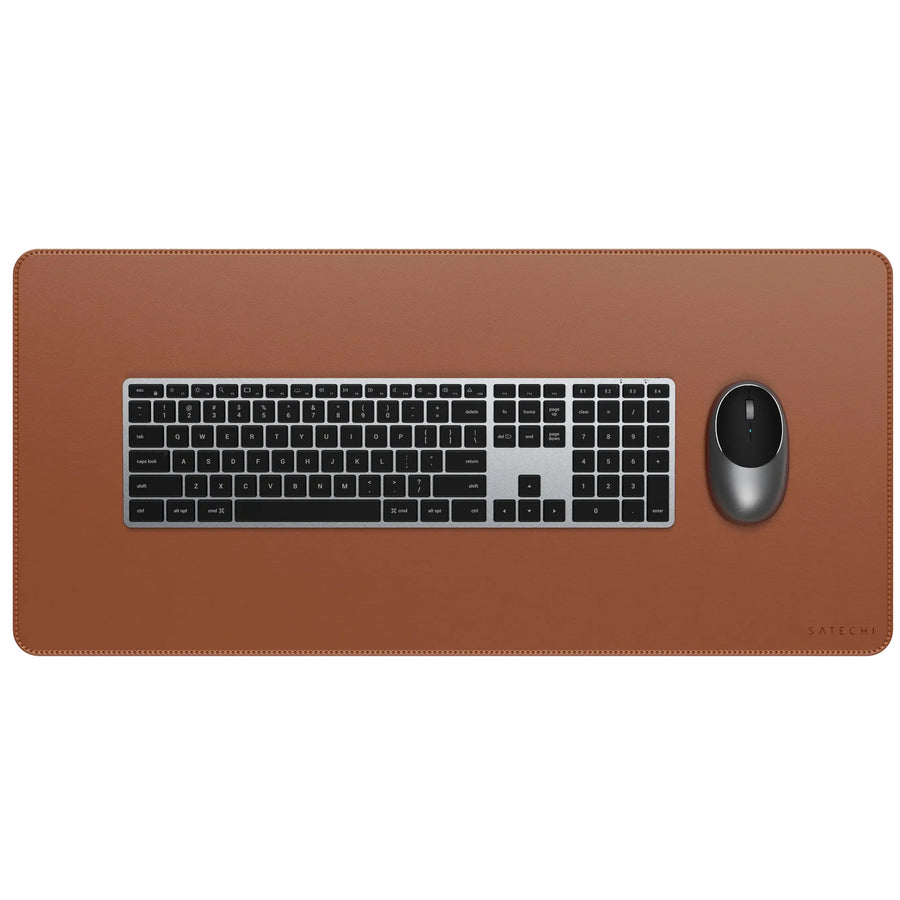 SATECHI Vegan-Leather Premium Desk Mat - Brown