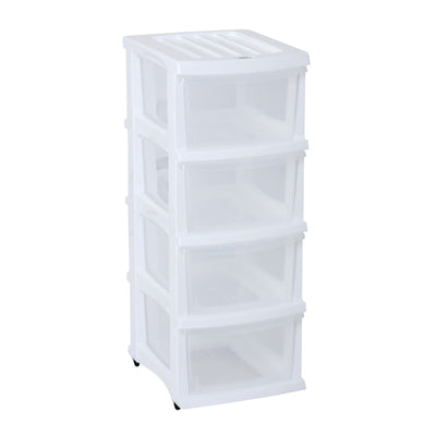 Taurus J07274WHT4CLR Taurus Storage Organiser 4 Drawer White