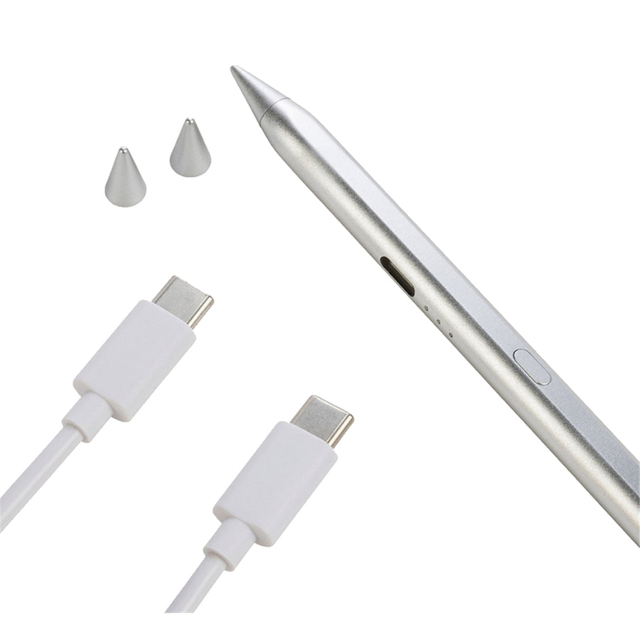 Tucano Silver Stylus Pencil 2 for iPad Active capacitive pencil designed for all iPads and with long battery life (up to approx. 15 hours*).