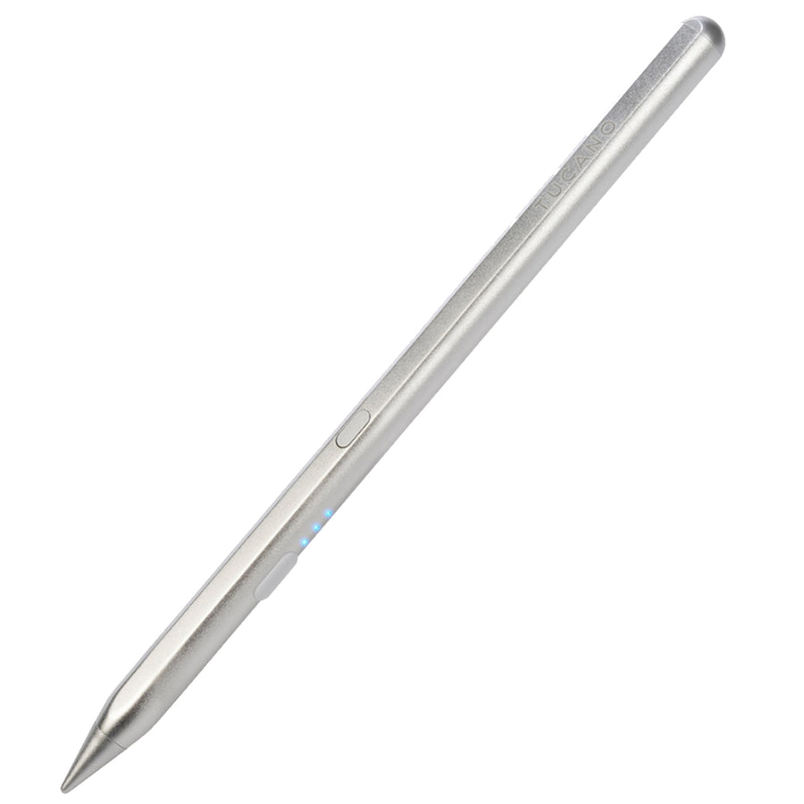 Tucano Silver Stylus Pencil 2 for iPad Active capacitive pencil designed for all iPads and with long battery life (up to approx. 15 hours*).