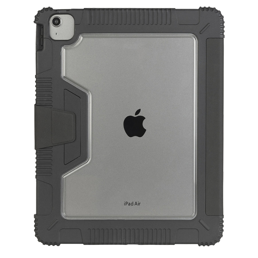 Tucano EDUCO Rugged Tablet Case for iPad Air 13" M4/M3/M2 features an anti-shock rear shell formed by a TPU perimeter edge and a large central section in transparent polycarbonate