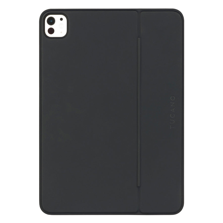 Tucano MAGNET Tablet Case Black for iPad Pro 11" ( M5/M4 ) Magnetic back cover partially made from recycled plastic material - Lightweight with a minimalist design - Integrated hinge stand, perfect for reading, writing, or sketching