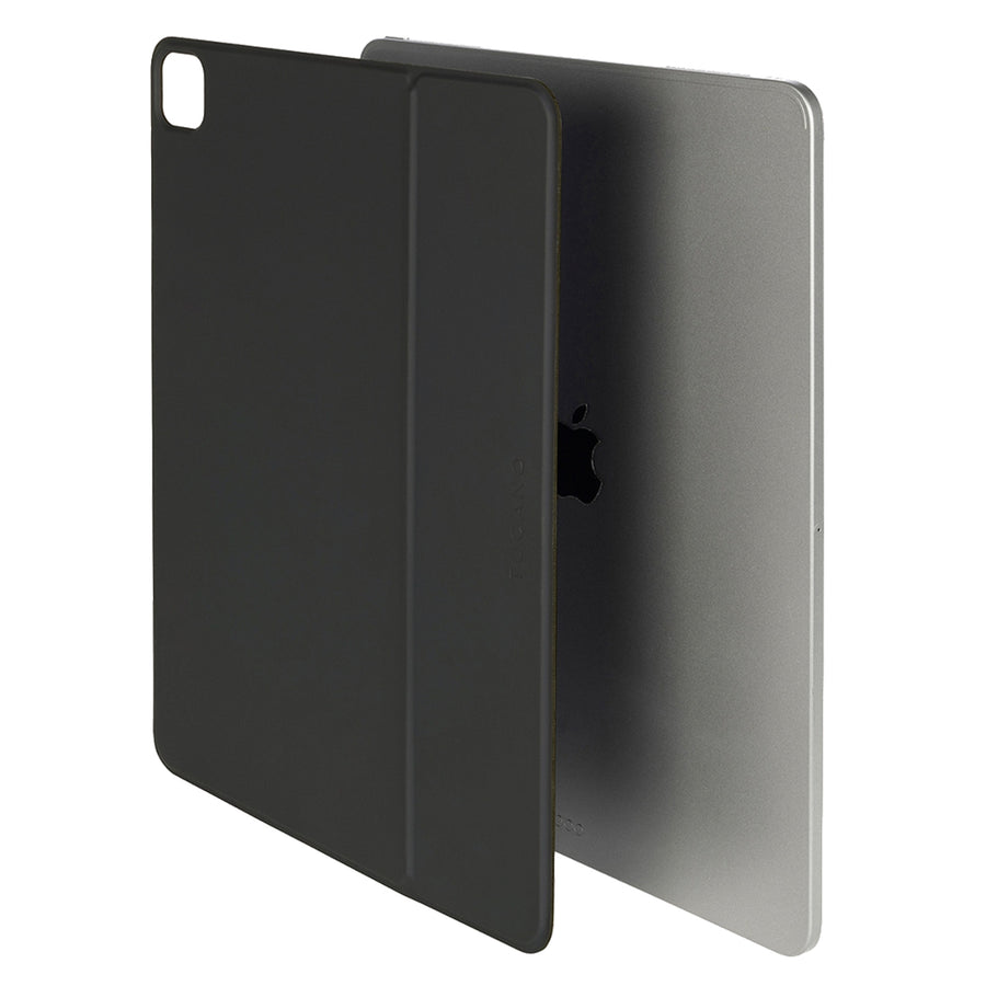 Tucano MAGNET Tablet Case Black for iPad Pro 13" ( M5/ M4 ) Magnetic back cover partially made from recycled plastic material. Lightweight with a minimalist design. Integrated hinge stand, perfect for reading, writing, or sketching on your
