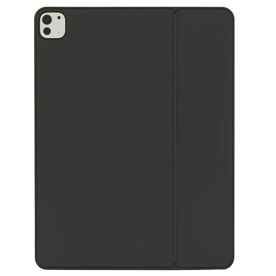 Tucano MAGNET Tablet Case Black for iPad Pro 13" ( M5/ M4 ) Magnetic back cover partially made from recycled plastic material. Lightweight with a minimalist design. Integrated hinge stand, perfect for reading, writing, or sketching on your