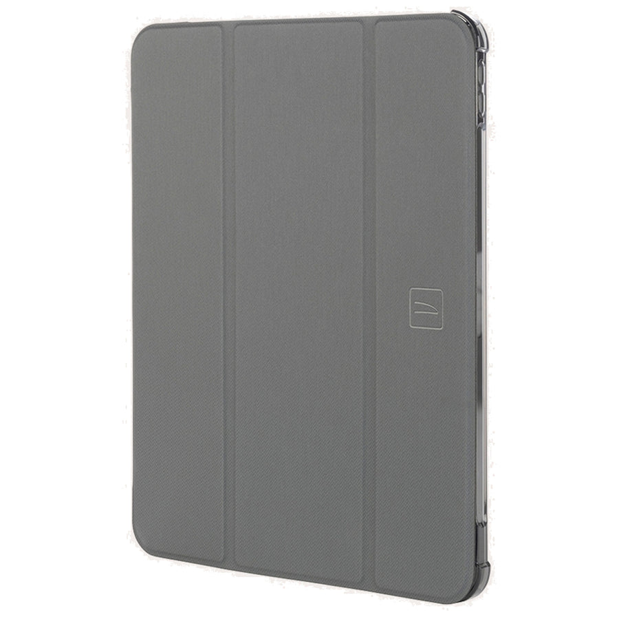 Tucano Satin Folio Case (Grey) for iPad 11" A16  &  10th Gen 10.9" (2022) - with internal compartment to store your Apple Pencil - Military standard test approved