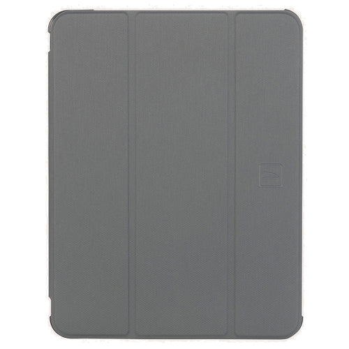 Tucano Satin Folio Case (Grey) for iPad 11" A16  &  10th Gen 10.9" (2022) - with internal compartment to store your Apple Pencil - Military standard test approved