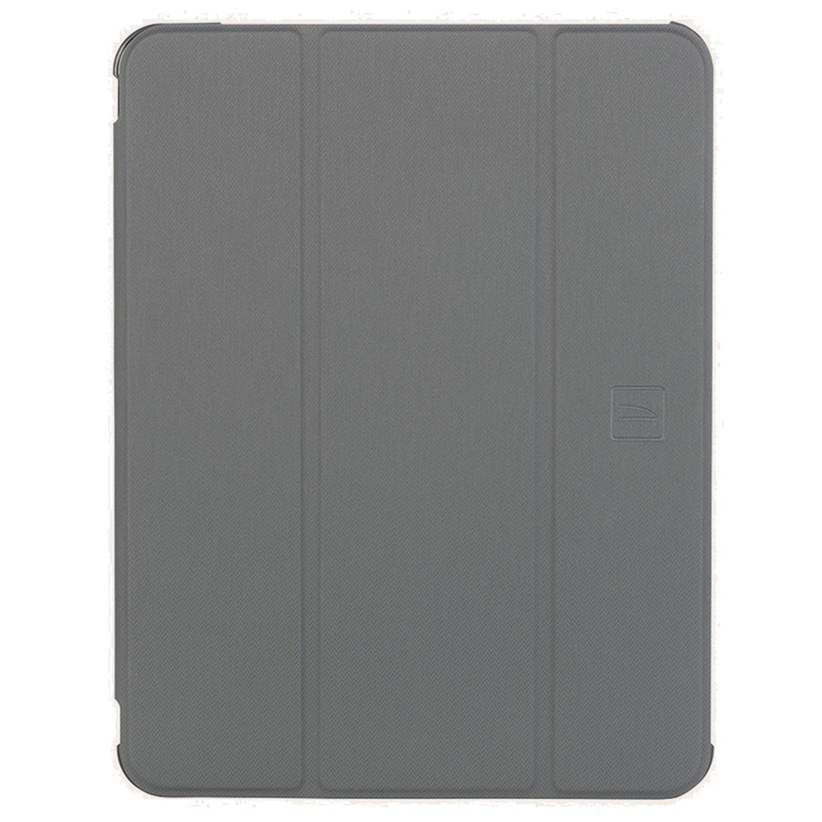 Tucano Satin Folio Case (Grey) for iPad 11" A16  &  10th Gen 10.9" (2022) - with internal compartment to store your Apple Pencil - Military standard test approved