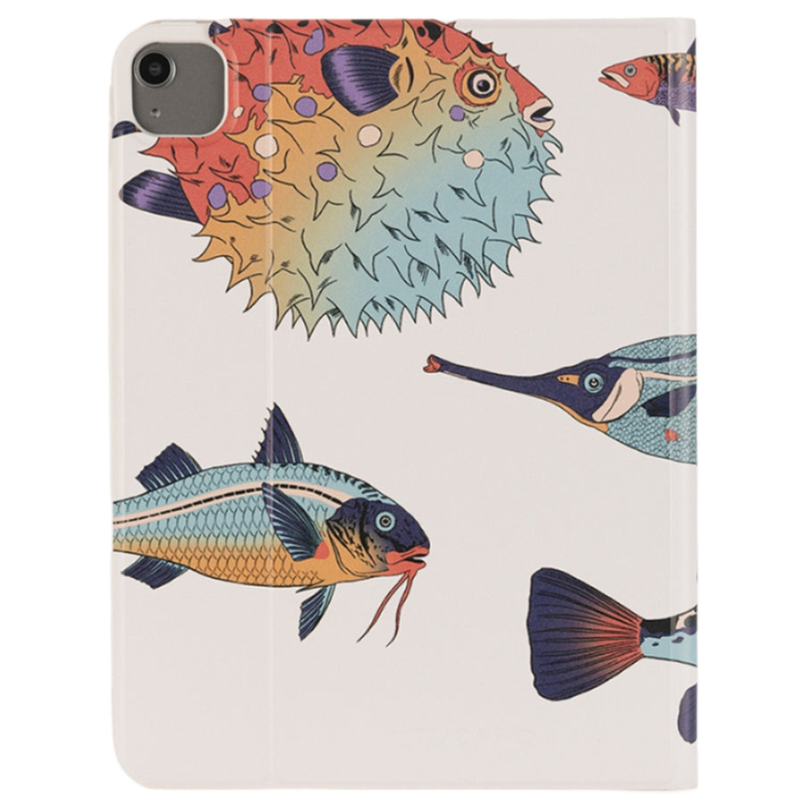 Tucano SCHIZZO Tablet Case White for iPad Air 11" ( M4/M3/M2 ) Two-section cover design  Case with printed graphics  Front cover converts into a convenient stand  ON/OFF function  Camera opening on the back  Internal compartment for Tucano
