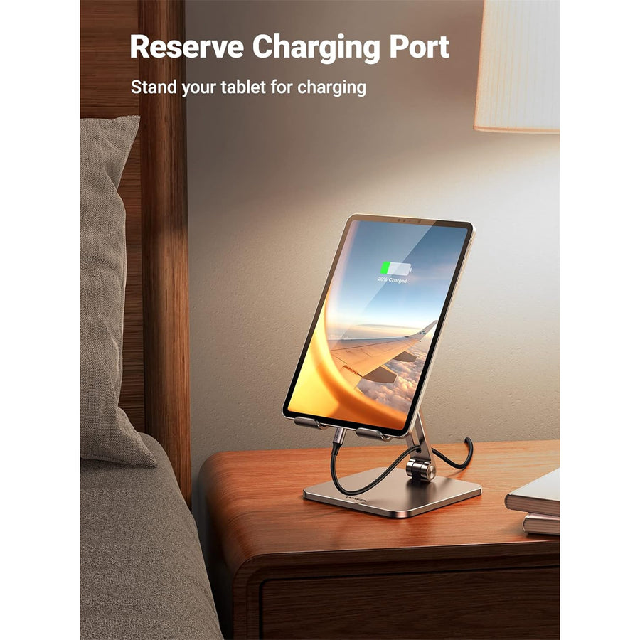 UGREEN LP134-40393 iPad Tablet Aluminum Stand - Foldable - Sturdy and Thick Base - Compatible For 4-12.9" iPhone iPad Pro Air Mini Devices