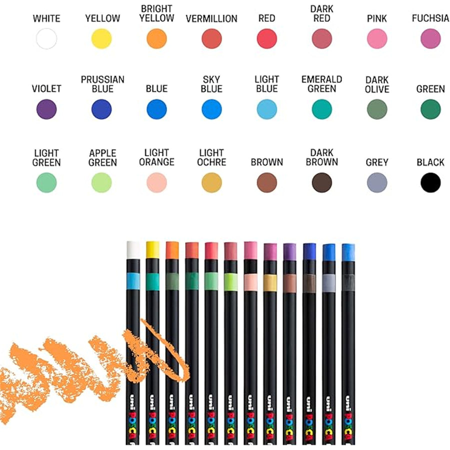 Uni Posca Pastels Assorted Set of 24