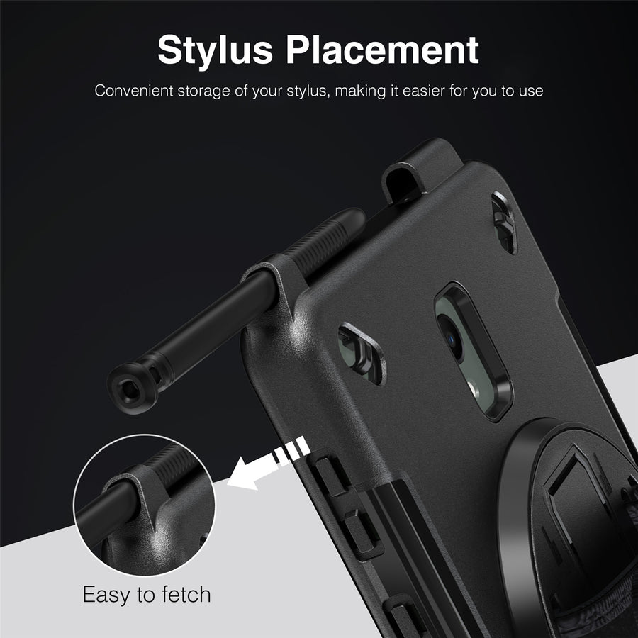 Valore Rugged Tablet Case With Shoulder Strap  / Hand Strap, screen protector & Kick-Stand  for Samsung Galaxy Tab Active 5 Tablet
