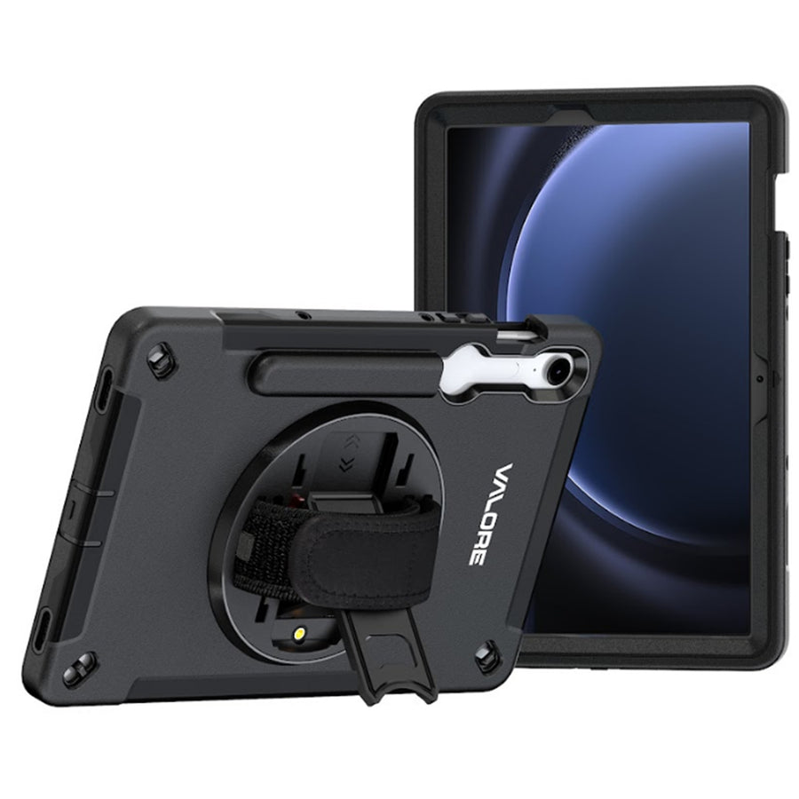Valore Rugged Tablet Case With Shoulder Strap  / Hand Strap, screen protector & Kick-Stand  for Samsung Galaxy Tab S10 Lite/ S10 FE (10.9") /S9 FE / S9 Tablet