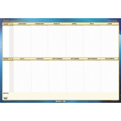Writeraze 818634 Writeraze Wallplanner Staff Leave Planner 700x1000mm Laminated