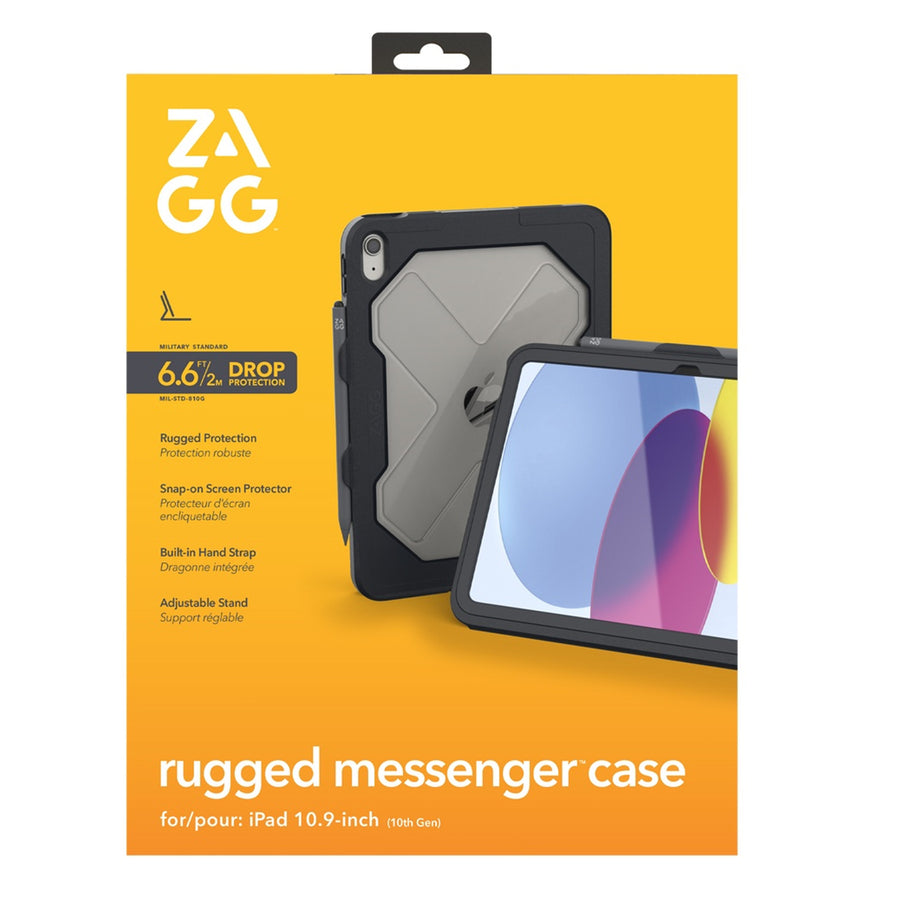 ZAGG Rugged Messenger Case for iPad 11" A16 (Gen 11) & iPad 10.9" (Gen 10)