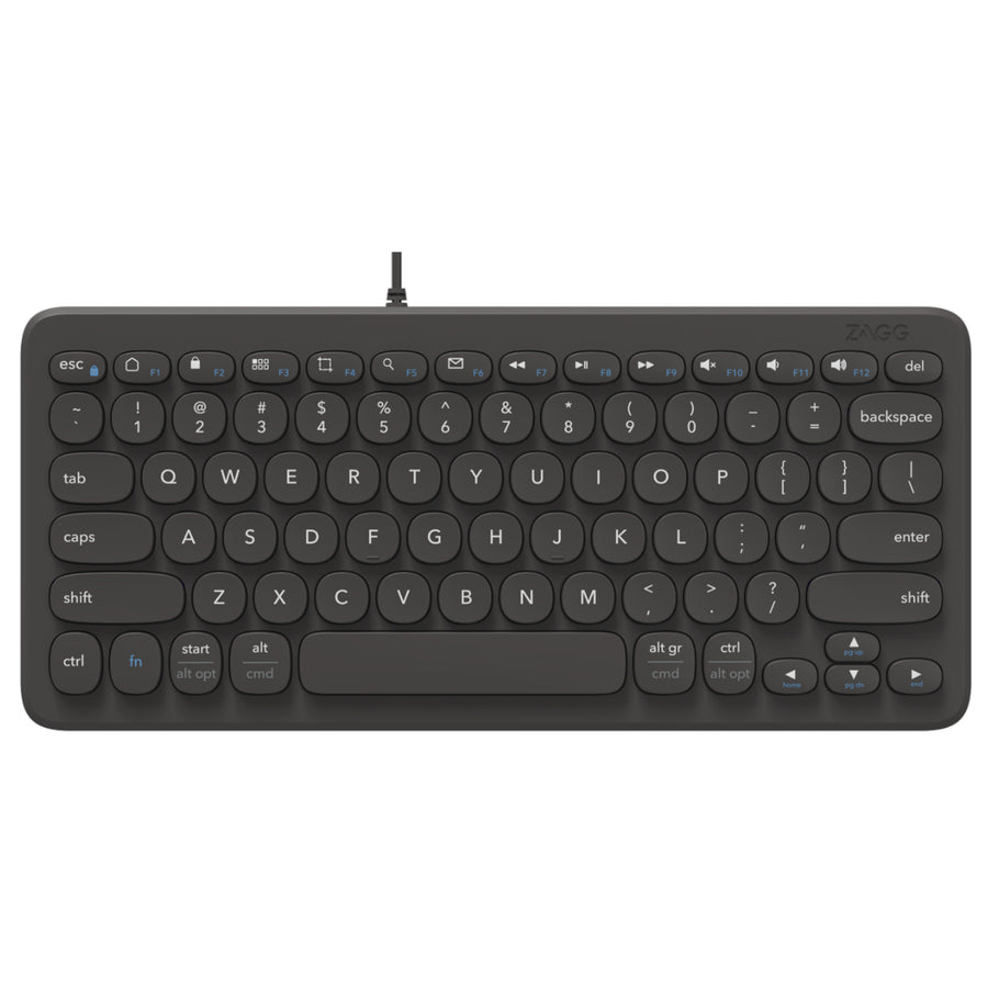 ZAGG Connect 12C Tastatur Für universelle, komfortable, kabelgebundene Type-C 12-Zoll Tastatur