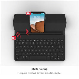 ZAGG Flex Portable, Universal Keyboard and Detachable Stand for Devices up to 12" Black
