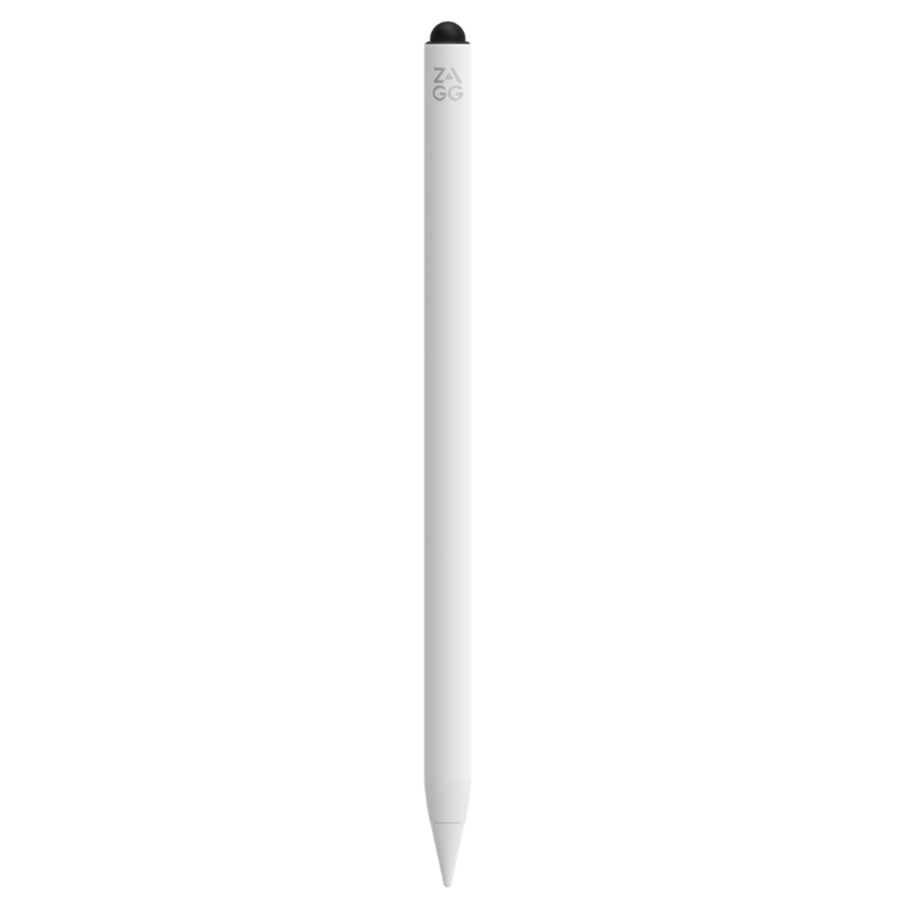 ZAGG Pro Stylus 2 Universal Stylus ( Weiß ) - Aktiver Dual-Tip-Stylus mit kabelloser Ladefunktion - Für alle iPads ab 2018 (NICHT kompatibel mit iPad Pro (M4))