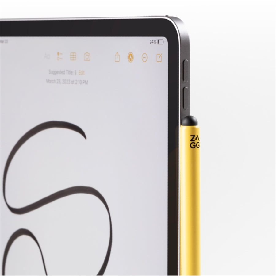 ZAGG Pro Stylus 2 Universal Stylus ( White ) -   Active, dual-tip stylus with wireless charging - For All iPads 2018 and newer, (NOT compatible with iPad Pro (M4))