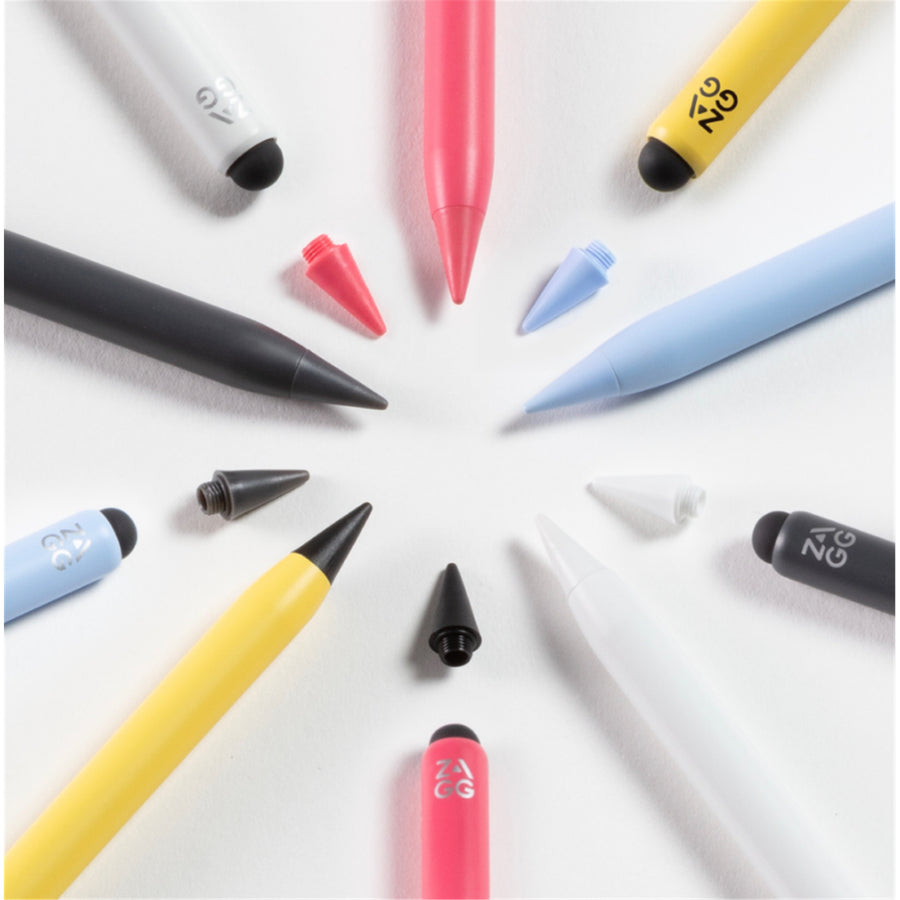ZAGG Pro Stylus 2 Universal Stylus (Pink) – Aktiver Dual-Tip-Stylus mit kabelloser Ladefunktion – Für alle iPads ab 2018 (NICHT kompatibel mit iPad Pro (M4))