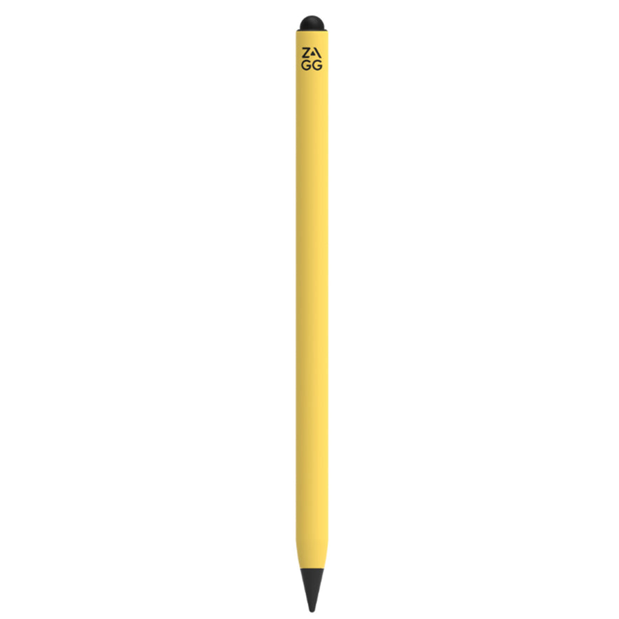 ZAGG Pro Stylus 2 Universal Stylus (Gelb) – Aktiver Stylus mit dualer Spitze und kabelloser Ladefunktion – Für alle iPads ab 2018 (NICHT kompatibel mit iPad Pro (M4))