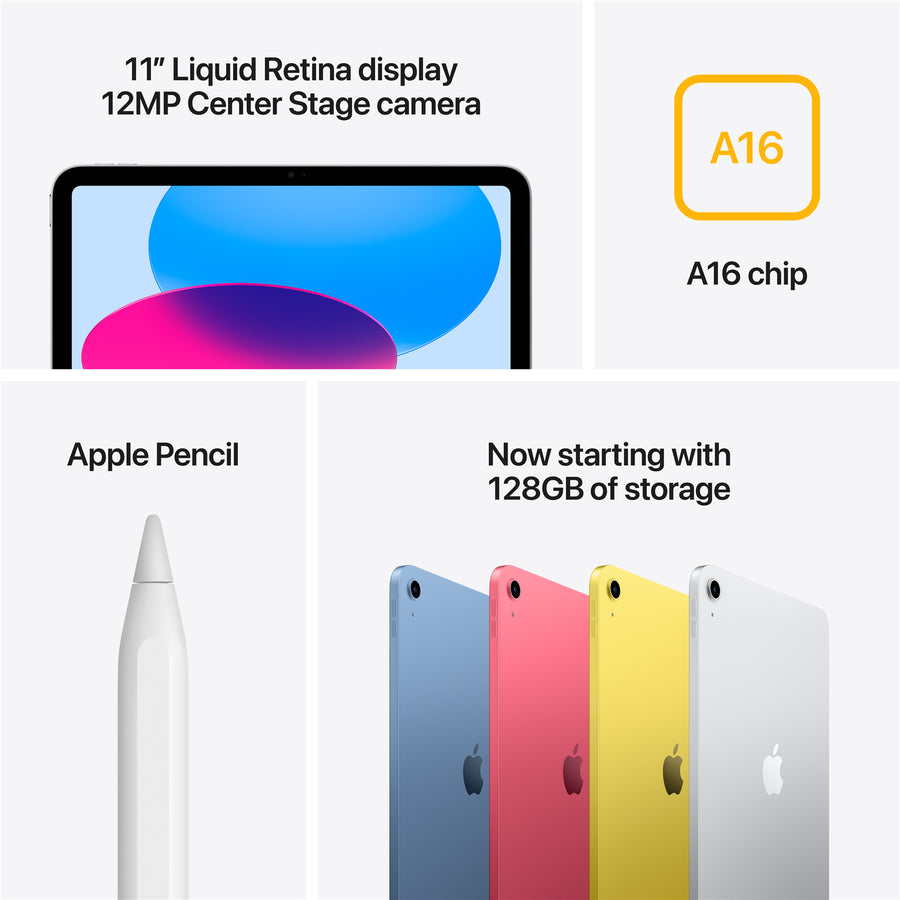 Apple MD3Y4X/A - IPAD A16 (11) WF 128GB SLV