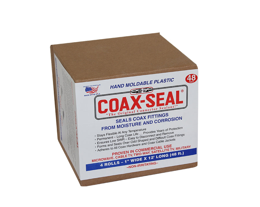 Universal Electronics TAPE-03 - Coax Seal Hand Moldable Plastic Weatherproofing Tape One Inch Wide (4 Pack)