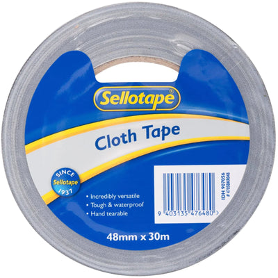 SELLOTAPE 4705BKR048 Cloth - Black Wr 48mm x 30m