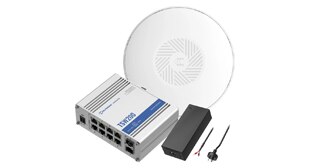 TN-KIT-01 - Teltonika Kit with one TAP200 WiFi AP and one TSW200 Gigabit PoE Switch with 62W Power Supply
