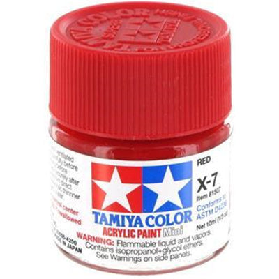 Tamiya Tamiya 81507 - X7  ACRYLIC 10ML RED