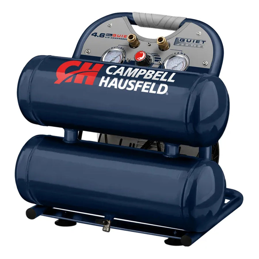 IC040510DI - CAMPBELL HAUSFELD TWIN STACK 1HP OIL FREE COMPRESSOR 17L TANKS