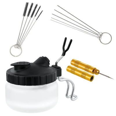 FORMULA AIRBRUSH CLEANING SET WITH SPRAY OUT POT AND BRUSHES