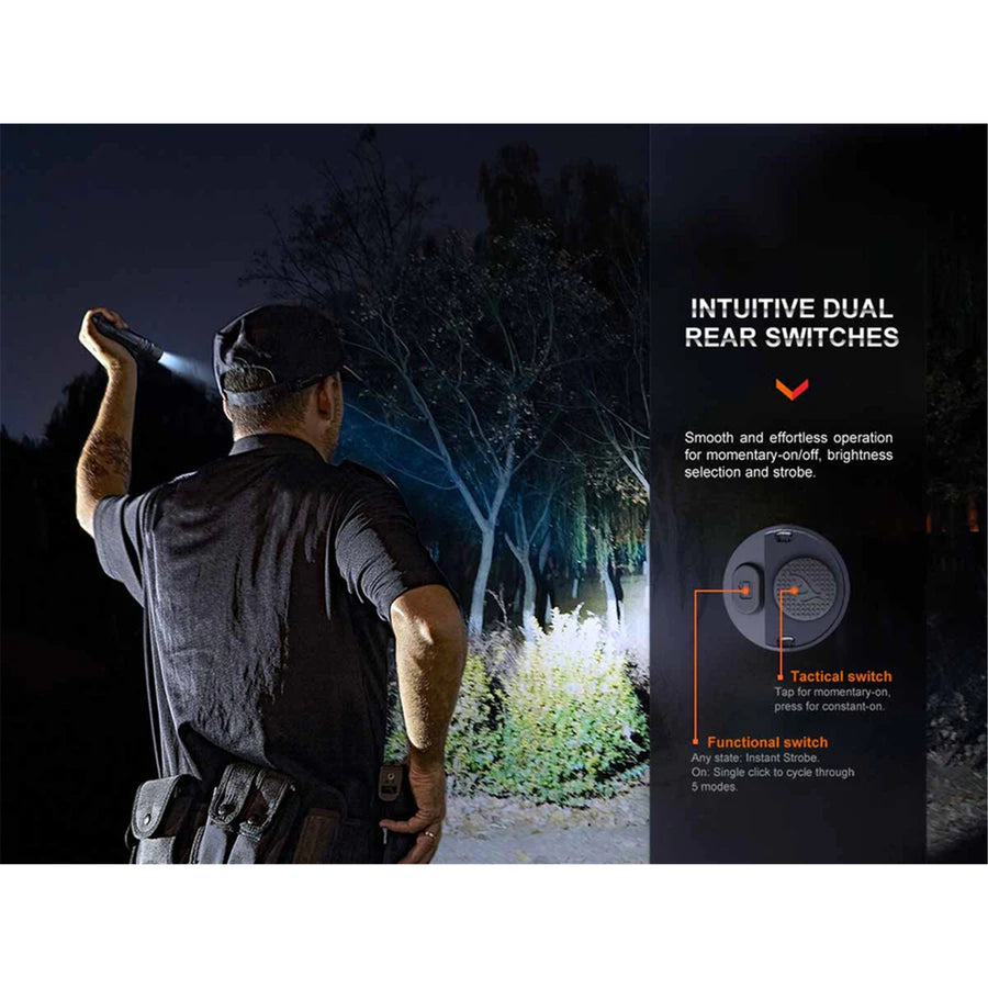 Fenix Tactical & Ourdoor Flashlights PD36R Pro Heavy-Duty Rechargeable LED Torch Max 2,800 Lumens, Head: 1.04" (26.5mm), 380m Max Distance, Powered by 1 x 21700 5,000mAH Li-ion Rechargeable Battery Included, USB-C Charging Cable