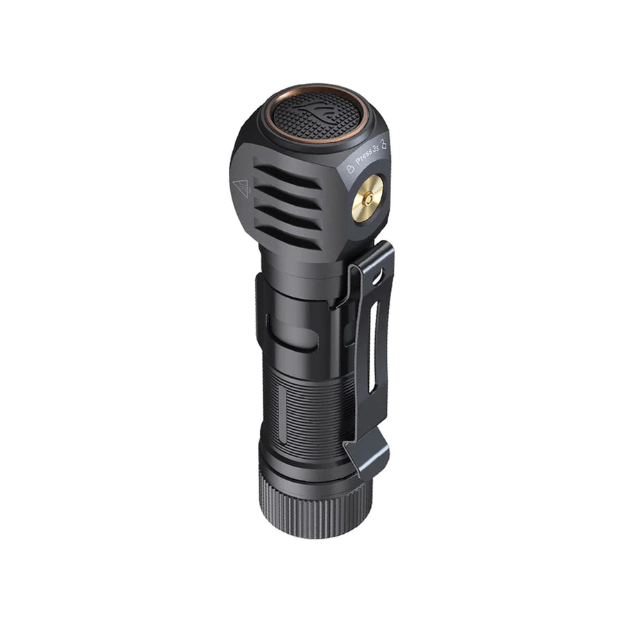 Fenix Work & Outdoor HM61R V2.0 Black Rechargeable LED Headlamp Max 1,600 Lumens Headlamp, Quick-Release Structure, One-key Control, 1 x 18650 3400mAH Li-ion Battery & Magnetic Charging Cable are Included - 5 Years Free Repair Warranty