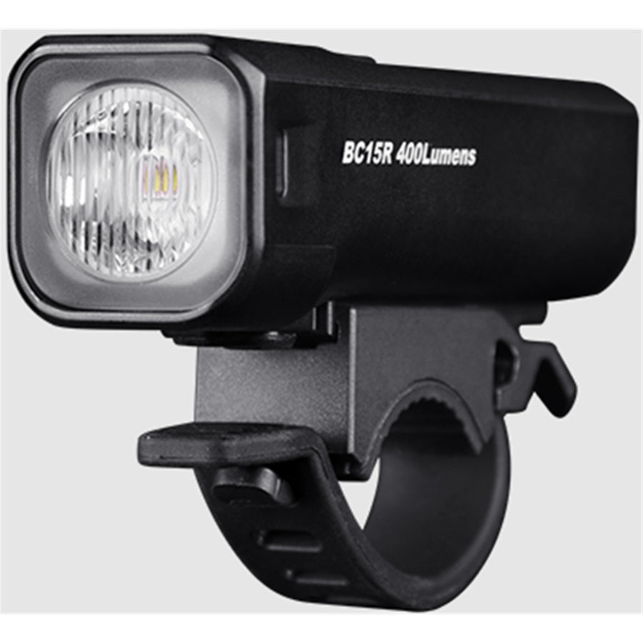 Fenix Bicycle LED Light BC15R Rechargeable Bike Light Max 400 Lumens & 78m Beam Distance - Powered by 1x 18650 Built-in 2600mAh Battery - Operation With a Single Switch - Compatible With Fenix Bicycle Light Helmet Holder & Bicycle Light