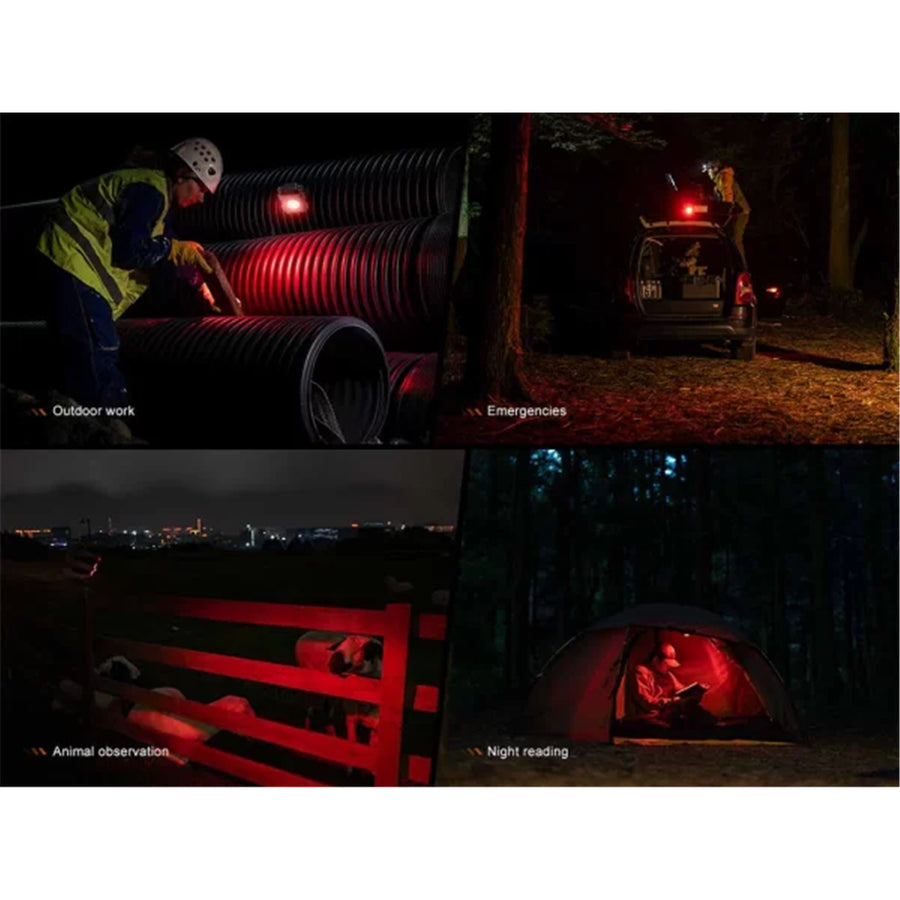 Fenix Work & Outdoor CL27R Rechargeable LED Torch / Lantern Max 1,600 Lumens, Wild Green, Dual Distance Beam, Dual Rotary Switches, 360° Rotary Handle, Magnetic Base, Comes With 1x 5000mAh Rechargeable Battery - 5 Years Free Repair Warranty