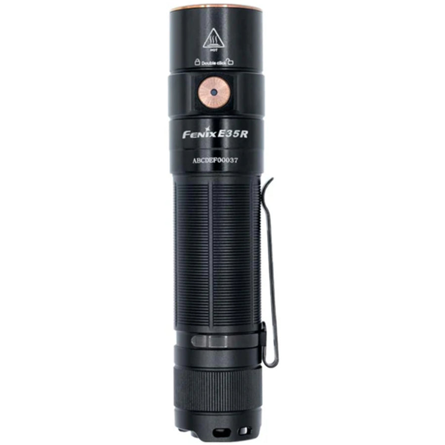 Fenix Everyday Carry Torch E35R Rechargeable Flashlight Max 3,100 Lumens, Head: 1.04" (26mm), Powered by 1 x 21700 5000mAH Li-ion Battery, Instant Strobe, Single Side Switch , Magnetic Tail, Build-In USB-C Charging Port, 5 Years Free Repair