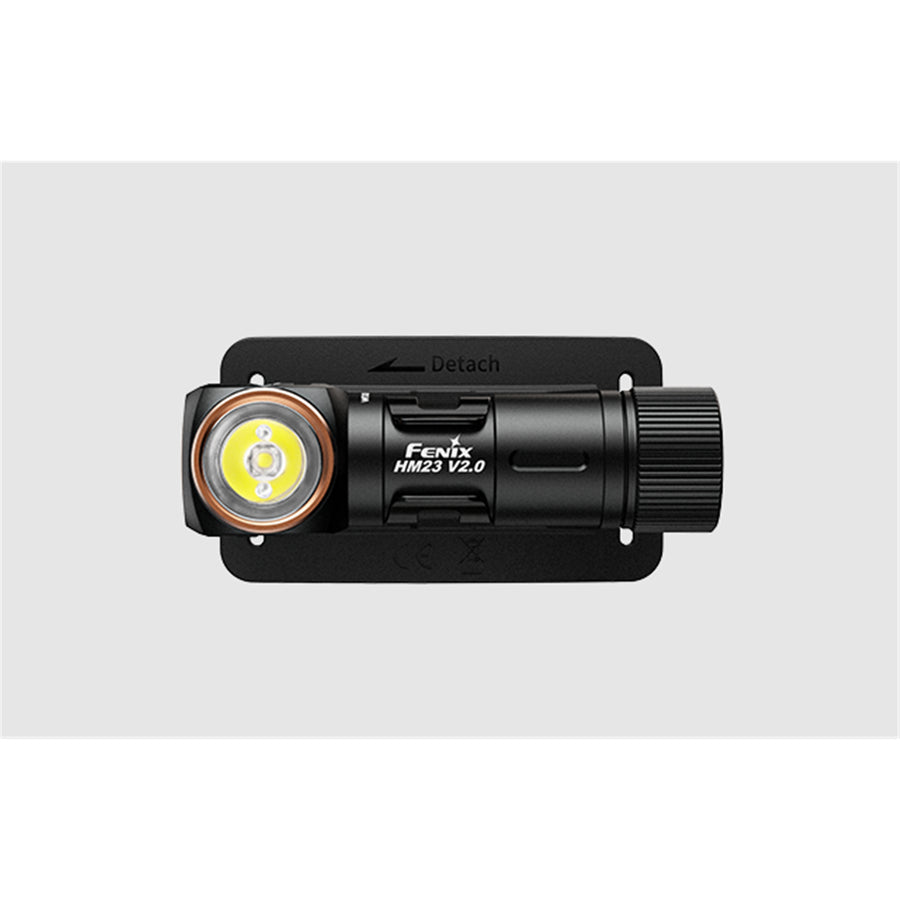 Fenix Camping & Hiking HM23 V2.0 Running Headlamp Max 300 Lumens, Powered by 1 x AA Battery (incl) or 1.5V 14500 Rechargeable Battery (NOT incl) - Lightweight - Compact - Large Side Switch - 5 Years Free Repair Warranty